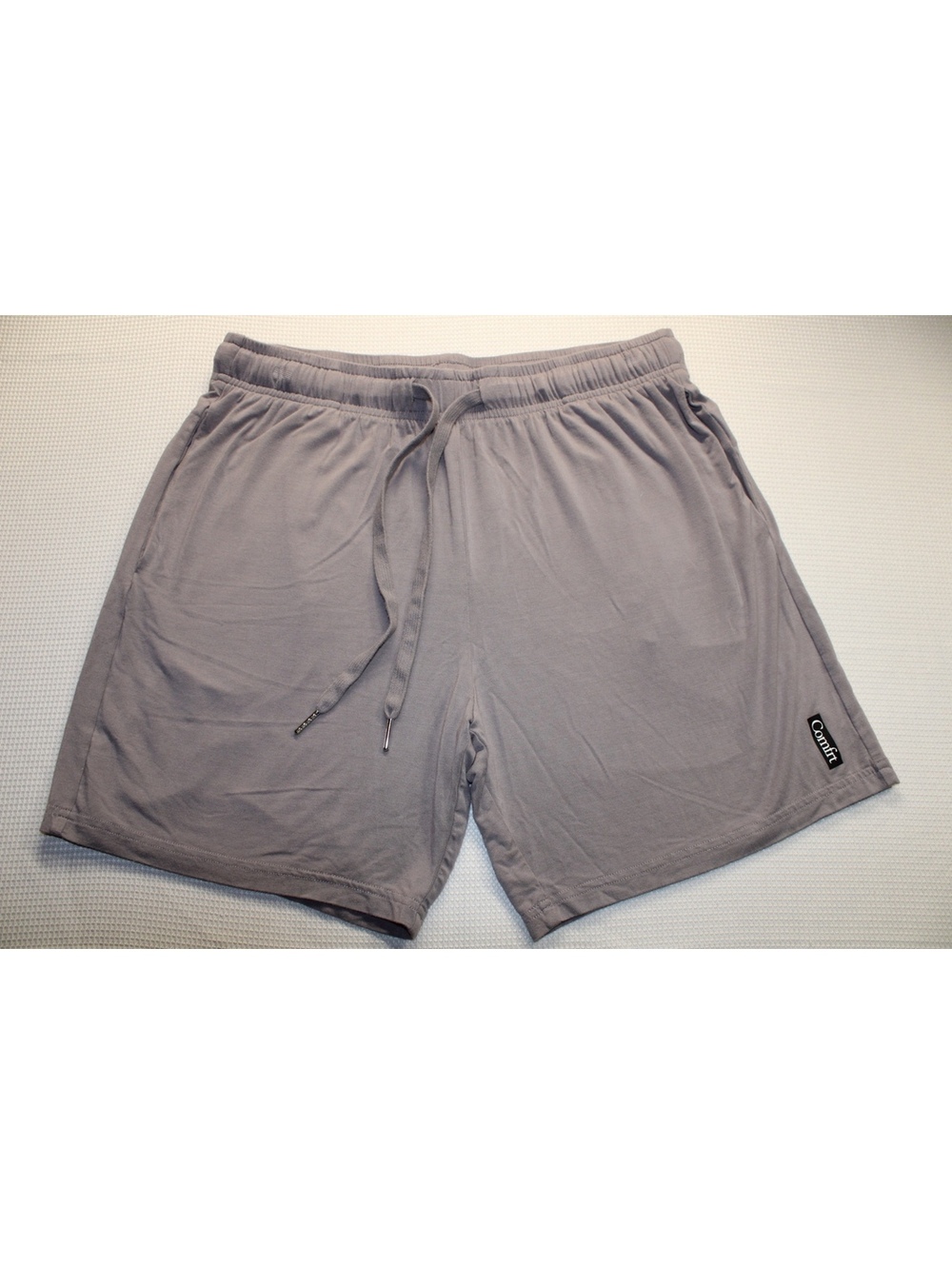 Comfrt Men's Lounge Shorts Grey Athletic Gym Sweatshorts Size Large Drawstring
